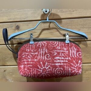 Textured Linen-Style Zipper Pouch With Wristlet | Cotton Lined | Sturdy Utility